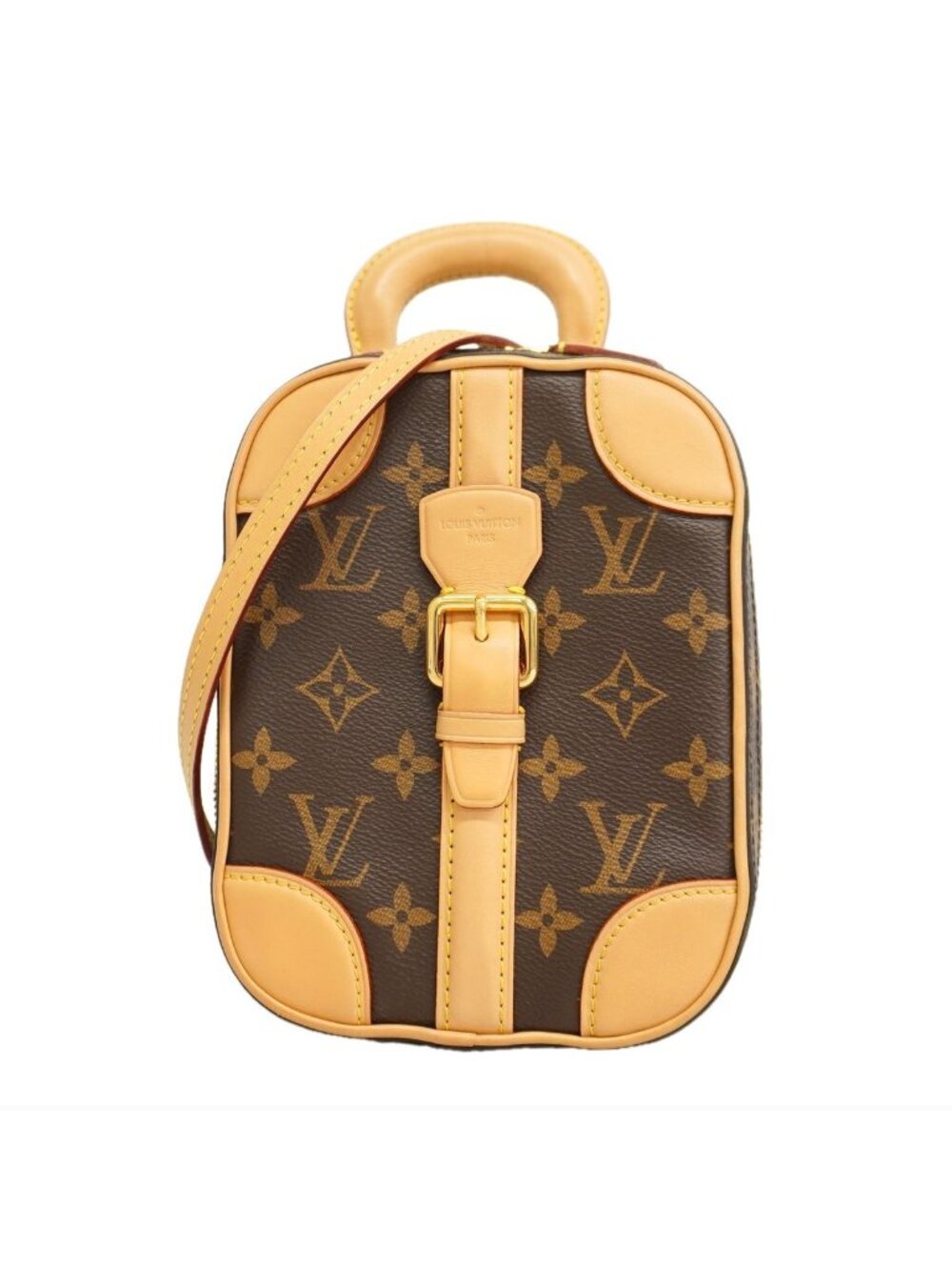 Louis Vuitton Handbag Monogram Valisette Vertical Brown 2-Way Bag